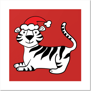 Christmas Tiger Posters and Art